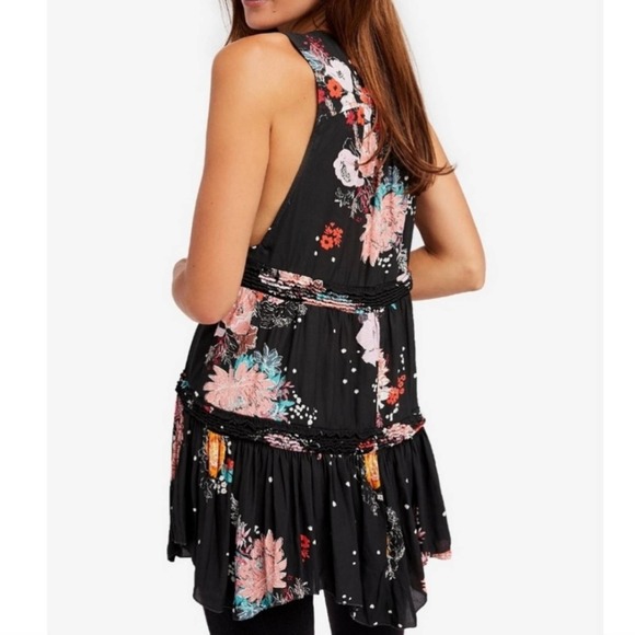 Free People Tops - $88 Free People Purple Haze Floral Tunic Tank
